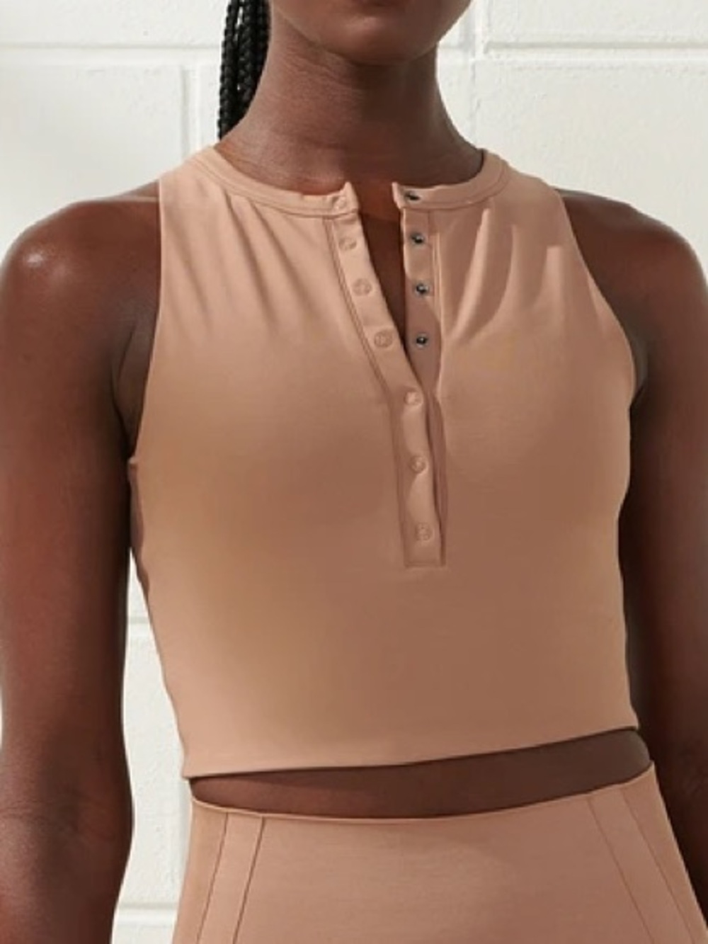 Abercrombie & Fitch YPB sculptLUX Plunge Henley Slim Tank size Medium